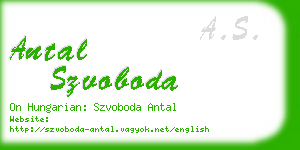 antal szvoboda business card